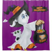 Trick oder Treat Ghost Duschvorhang (Vorderseite)