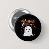 Trick oder Treat Ghost glückliche Halloween für Mä Button (Vorne & Hinten)