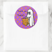 Trick oder Treat Ghost Halloween Sticker (Tasche)