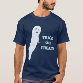 Trick oder Treat Ghost, mit Teller von Goodies, T- T-Shirt (Vorderseite)