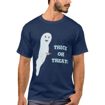 Trick oder Treat Ghost, mit Teller von Goodies, T-
