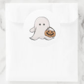 Trick oder Treat Ghost Runder Aufkleber (Tasche)