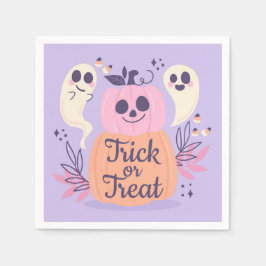 Trick oder Treat Ghost Serviette