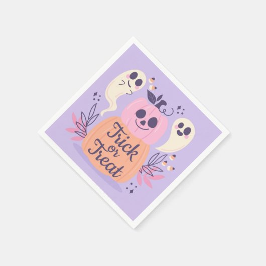 Trick oder Treat Ghost Serviette (Ecke)