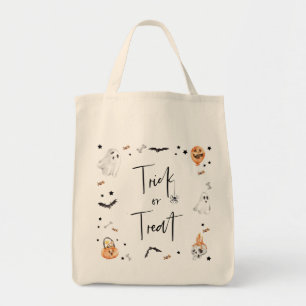 Trick oder Treat Ghost Spider Bat Halloween-Tasche Tragetasche