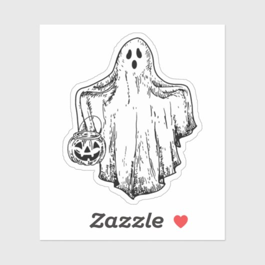 Trick oder Treat Ghost Sticker (Blatt)