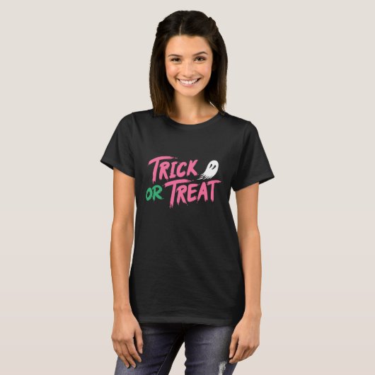 Trick oder Treat Ghost-T - Shirt (Vorne ganz)