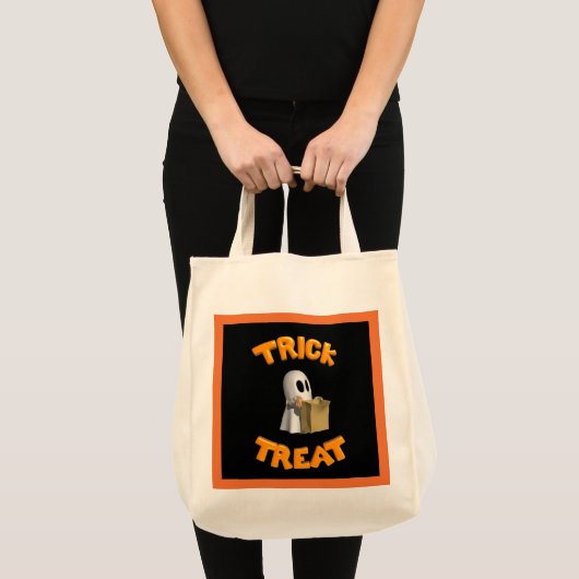 Trick oder Treat Ghost - Tragetasche (Vorderseite (Produkt))