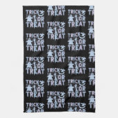 Trick oder Treat Ghosts Niedliches Schwarzes Hallo Geschirrtuch (Vertikal)