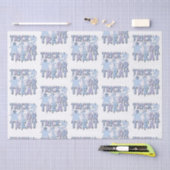 Trick oder Treat Ghosts Niedliches weißes Hallowee Seidenpapier (Handwerk)