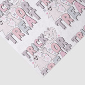 Trick oder Treat Ghosts Niedliches weißes Hallowee Seidenpapier (Detail)