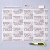 Trick oder Treat Ghosts Niedliches weißes Hallowee Seidenpapier (Handwerk)