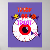 Trick oder Treat - Gigant Eyeball und Halloween Ca Poster (Vorne)