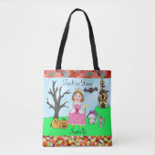 Trick oder Treat Girls Prinzessin Halloween Candy Tasche (Vorderseite)