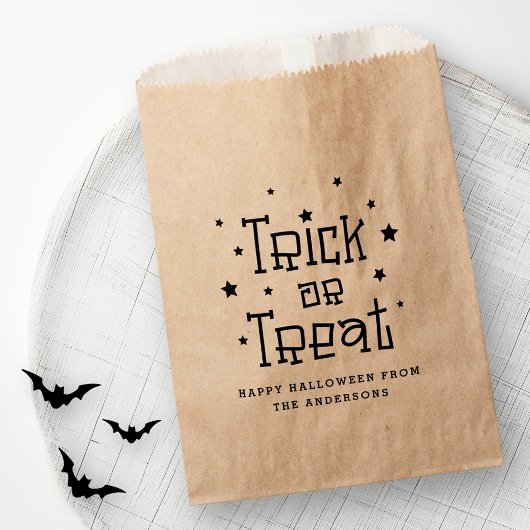 Trick oder treat glückliche Halloween Kraft Geschenktütchen