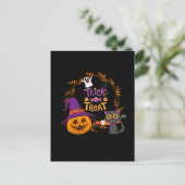 Trick oder Treat, glückliches Halloween, lustige K Postkarte (Stehend Vorderseite)