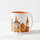 Trick oder Treat Gnomes Zweifarbige Tasse (VorderseiteRechts)