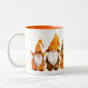 Trick oder Treat Gnomes Zweifarbige Tasse
