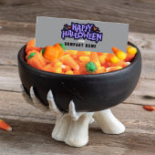 Trick oder Treat Gray Happy Halloween Vielen Dank Mini Visitenkarte