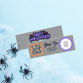 Trick oder Treat Gray Happy Halloween Vielen Dank Mini Visitenkarte