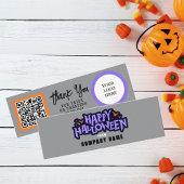 Trick oder Treat Gray Happy Halloween Vielen Dank Mini Visitenkarte