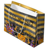 Trick oder Treat Große Geschenktüte (Vorderseite Schrägansicht)