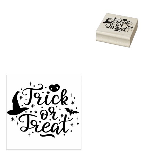 Trick oder Treat Gummistempel (Stempel)