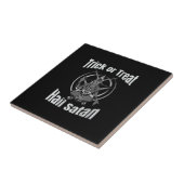 Trick oder Treat Hail Satan Pentagram Ziege Fliese (Seite)