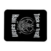 Trick oder Treat Hail Satan Pentagram Ziege Magnet (Horizontal)