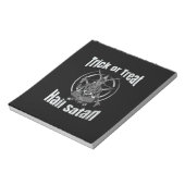 Trick oder Treat Hail Satan Pentagram Ziege Notizblock (Rotiert)