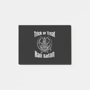 Trick oder Treat Hail Satan Pentagram Ziege Post-it Klebezettel