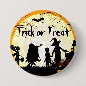 Trick oder Treat Halloween 2¼-Zoll-Round-Button Button (Vorderseite)