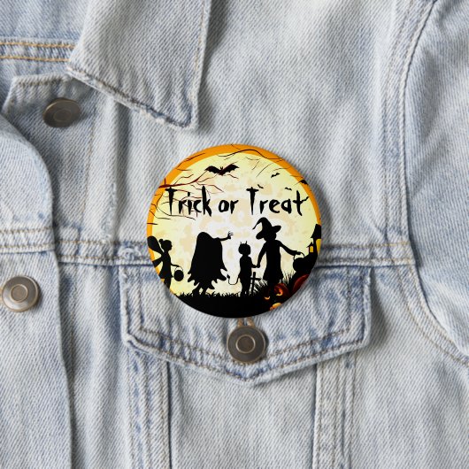 Trick oder Treat Halloween 2¼-Zoll-Round-Button Button (Beispiel)