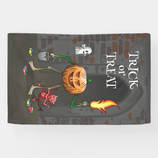 Trick oder Treat Halloween Banner (Horizontal)