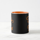 Trick oder Treat Halloween Black and Orange Tasse (Zentrum)