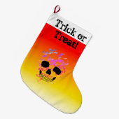 Trick oder Treat Halloween Bonbons Großer Weihnachtsstrumpf (Vorderansicht (hängend))