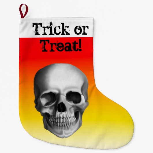 Trick oder Treat Halloween Bonbons Großer Weihnachtsstrumpf (Vorderseite)