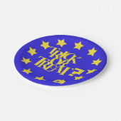 Trick oder Treat Halloween Brexit Pappteller (Schrägansicht)