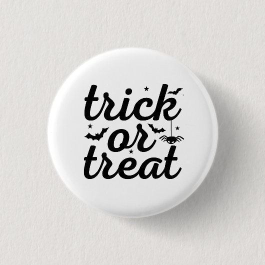 Trick oder Treat Halloween Button (Vorderseite)