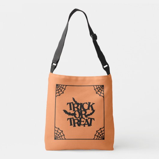Trick oder Treat Halloween Candy Crossbody Bag Tas Tragetaschen Mit Langen Trägern (Rückseite)