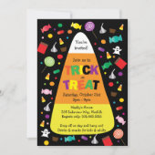 Trick oder Treat Halloween Candy Einladung (Vorderseite)