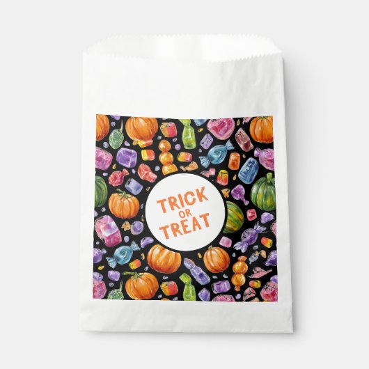 Trick oder Treat | Halloween Candy Favor Bags Geschenktütchen (Vorderseite)
