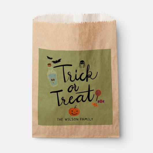 Trick oder Treat Halloween Candy Geschenktütchen (Vorderseite)