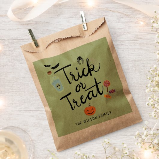 Trick oder Treat Halloween Candy Geschenktütchen (Ausgeschnitten)