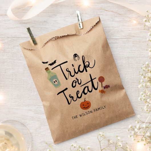 Trick oder Treat Halloween Candy Geschenktütchen (Ausgeschnitten)