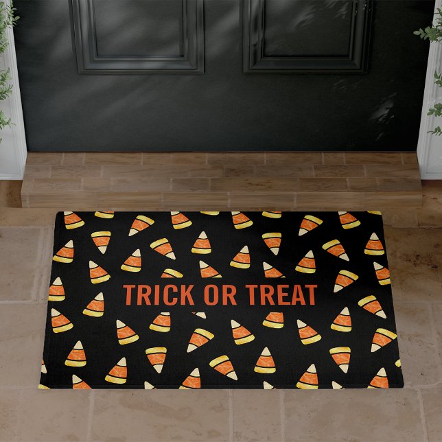 Trick oder Treat Halloween Candy Mais Print Fußmatte (Von Creator hochgeladen)