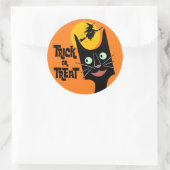 Trick oder Treat Halloween Cat Sticker (Tasche)