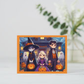 Trick oder Treat Halloween Children Postkarte (Stehend Vorderseite)