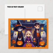 Trick oder Treat Halloween Children Postkarte (Vorne/Hinten)