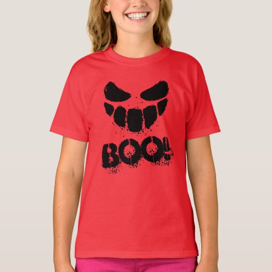 Trick oder Treat Halloween Creepy Funny Face T-Shi T-Shirt (Vorderseite)